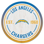 Los Angeles Chargers Wood Sign 14" Round