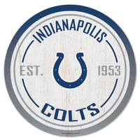 Indianapolis Colts Wood Sign 14" Round