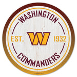 Washington Commanders Wood Sign 14" Round