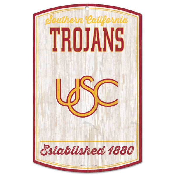 Wholesale-USC Trojans Wood Sign 11" x 17" 1/4" thick