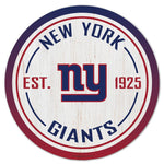 New York Giants Wood Sign 14" Round