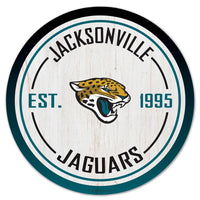 Jacksonville Jaguars Wood Sign 14" Round