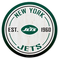 New York Jets Wood Sign 14" Round