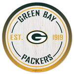 Green Bay Packers Wood Sign 14" Round