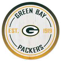 Green Bay Packers Wood Sign 14" Round