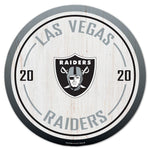 Las Vegas Raiders Wood Sign 14" Round
