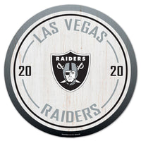 Las Vegas Raiders Wood Sign 14" Round