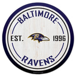 Baltimore Ravens Wood Sign 14" Round