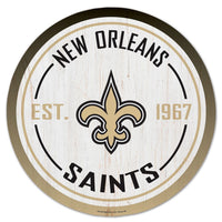 New Orleans Saints Wood Sign 14" Round