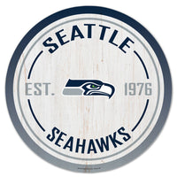 Seattle Seahawks Wood Sign 14" Round