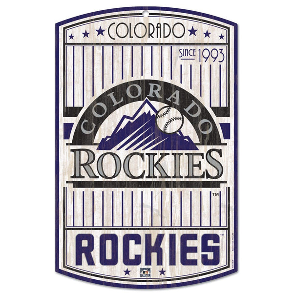 Colorado Rockies Cooperstown Wood Sign 11" x 17" 1/4" thick