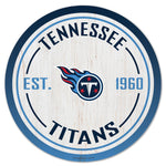 Tennessee Titans Wood Sign 14" Round