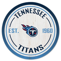 Tennessee Titans Wood Sign 14" Round