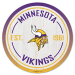 Minnesota Vikings Wood Sign 14" Round