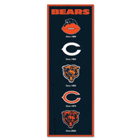 Chicago Bears Evolution Wood Sign 6" x 17"