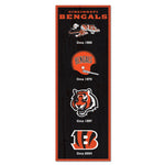 Cincinnati Bengals Evolution Wood Sign 6" x 17"