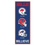 Buffalo Bills Evolution Wood Sign 6" x 17"