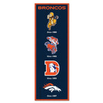 Denver Broncos Evolution Wood Sign 6" x 17"