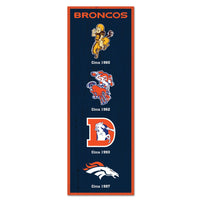 Denver Broncos Evolution Wood Sign 6" x 17"