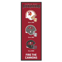 Tampa Bay Buccaneers Evolution Wood Sign 6" x 17"