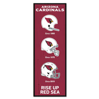 Arizona Cardinals Evolution Wood Sign 6" x 17"