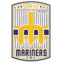 Seattle Mariners Cooperstown Wood Sign 11" x 17" 1/4" thick