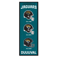 Jacksonville Jaguars Evolution Wood Sign 6" x 17"