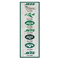 New York Jets Evolution Wood Sign 6" x 17"