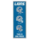 Detroit Lions Evolution Wood Sign 6" x 17"