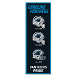 Carolina Panthers Evolution Wood Sign 6" x 17"