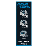 Carolina Panthers Evolution Wood Sign 6" x 17"