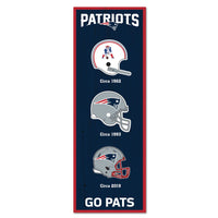 New England Patriots Evolution Wood Sign 6" x 17"