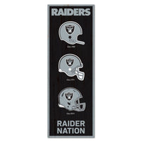 Las Vegas Raiders Evolution Wood Sign 6" x 17"