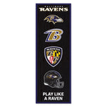 Baltimore Ravens Evolution Wood Sign 6" x 17"