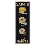 New Orleans Saints Evolution Wood Sign 6" x 17"