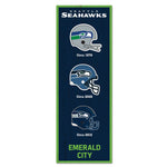 Seattle Seahawks Evolution Wood Sign 6" x 17"