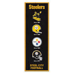 Pittsburgh Steelers Evolution Wood Sign 6" x 17"