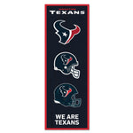 Houston Texans Evolution Wood Sign 6" x 17"