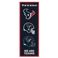Houston Texans Evolution Wood Sign 6" x 17"