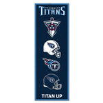 Tennessee Titans Evolution Wood Sign 6" x 17"