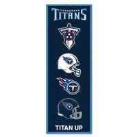 Tennessee Titans Evolution Wood Sign 6" x 17"