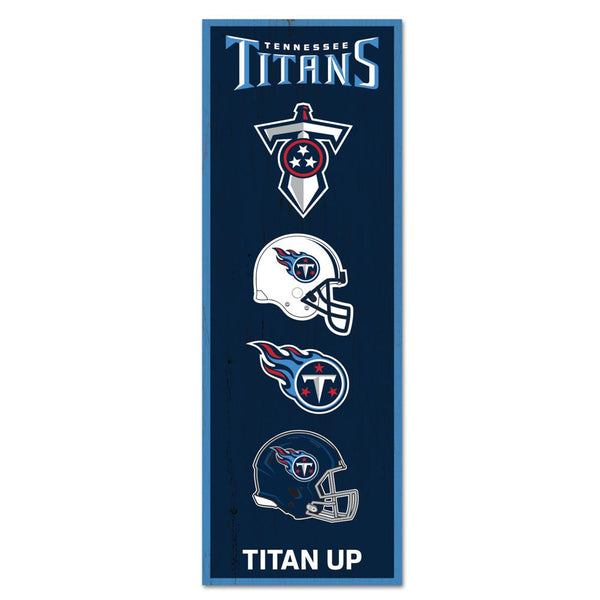 Tennessee Titans Evolution Wood Sign 6" x 17"