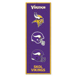 Minnesota Vikings Evolution Wood Sign 6" x 17"