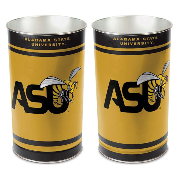 Wholesale-Alabama State Hornets Wastebasket - tapered 15"H