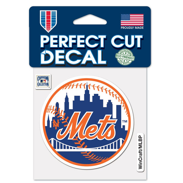 New York Mets / Cooperstown Cooperstown Perfect Cut Color Decal 4" x 4"