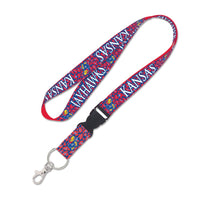 Kansas Jayhawks Lanyard w/detachable buckle 1"