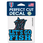 Miami Marlins slogan Perfect Cut Color Decal 4" x 4"