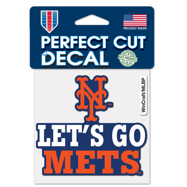 New York Mets slogan Perfect Cut Color Decal 4" x 4"