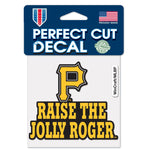 Pittsburgh Pirates slogan Perfect Cut Color Decal 4" x 4"