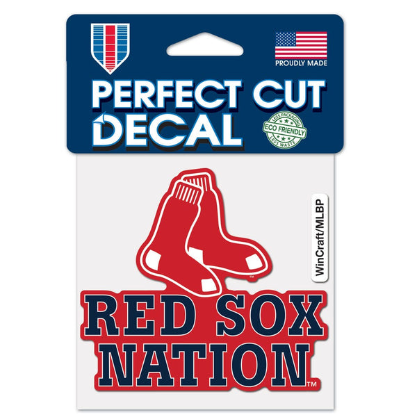 Boston Red Sox slogan Perfect Cut Color Decal 4" x 4"